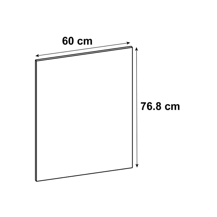 Joue Tokyo blanc brillant H.76.8 x l.60 cm