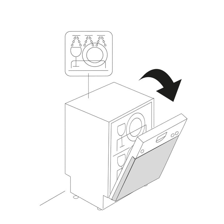 Porte de cuisine Tokyo chêne mat H.59 x l.59.7 cm