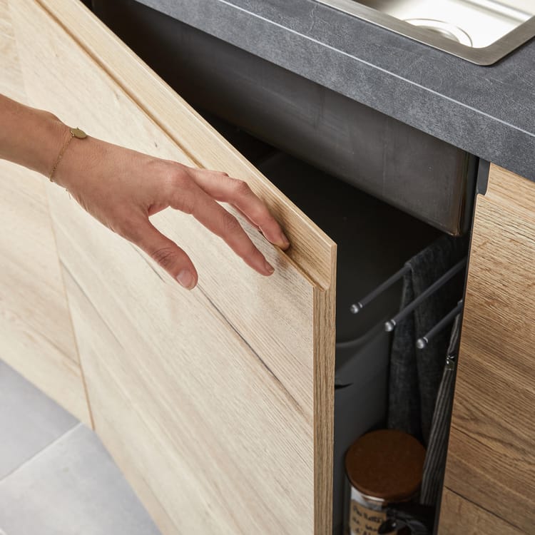 Porte de cuisine Tokyo chêne mat H.59 x l.59.7 cm