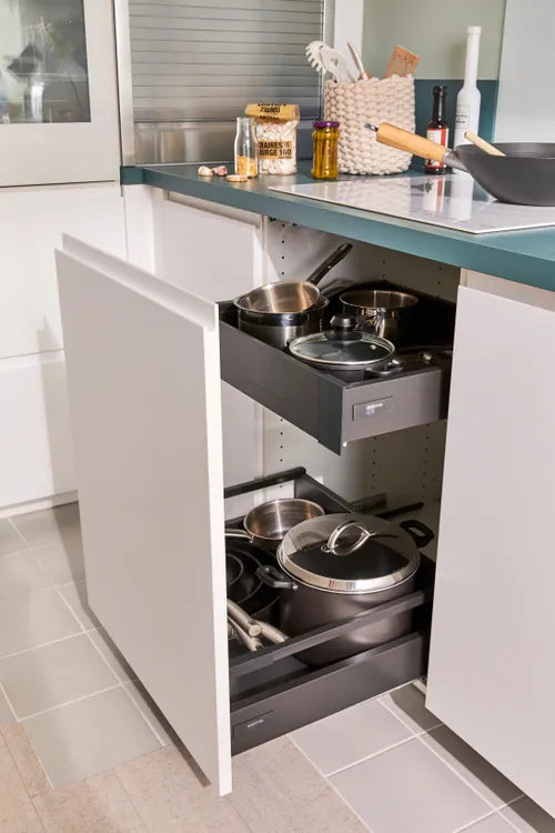 Façade de tiroir de cuisine DELINIA ID gris mat H.10.74 x l.55.05 cm