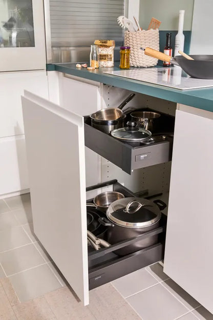 Façade de tiroir de cuisine DELINIA ID gris mat H.10.74 x l.55.05 cm