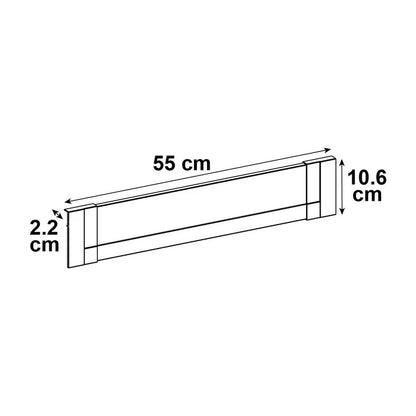 Façade de tiroir de cuisine DELINIA ID gris mat H.10.74 x l.55.05 cm