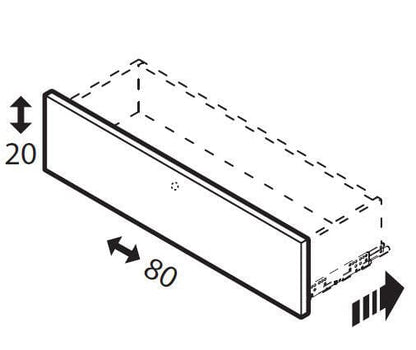 SPACEO Home blanc H.20 x l.80 x P1.6 cm