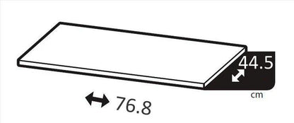 Tablette SPACEO, effet chêne naturel H.1.6xl.76.8xP.44.5cm