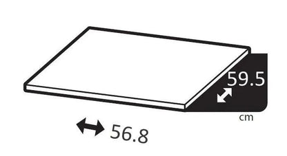 Tablette SPACEO, anthracite H.1.6xl.56.8xP.59.5cm