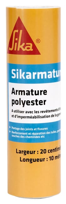Armature renforcement revêtement souple SIKA Sikarmature L.0.2 x l.0.05 m 30g/m²
