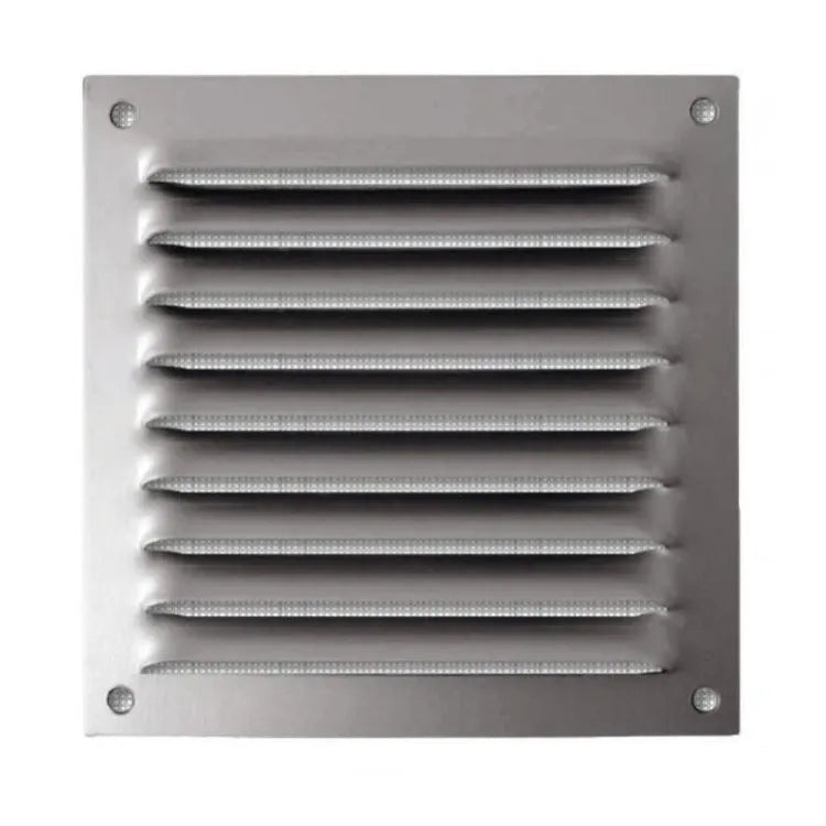 Grille métallique à persienne avec moustiquaire