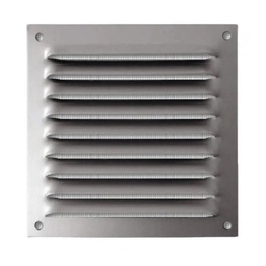 Grille métallique à persienne avec moustiquaire