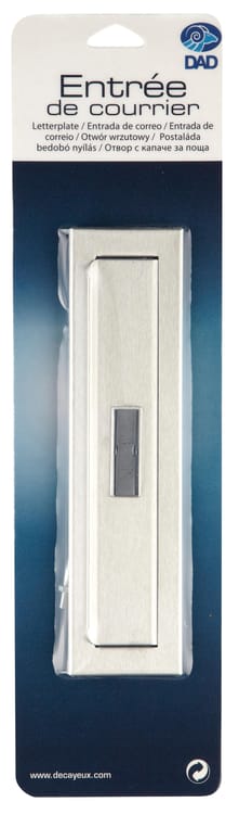 Entrée de lettres non normalisée volet extérieur DECAYEUX inox gris
