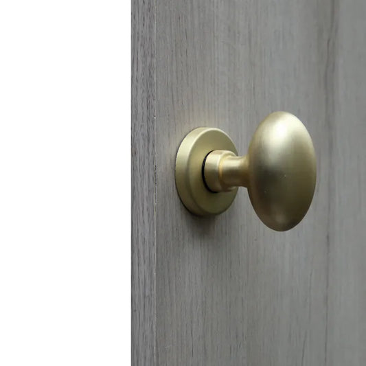 1 bouton sur rosace ovale LINEA BERTOMANI sans trou laiton brossé A3