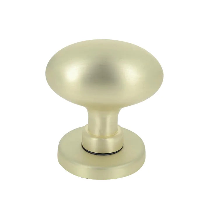 1 bouton sur rosace ovale LINEA BERTOMANI sans trou laiton brossé A3