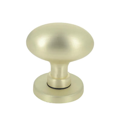 1 bouton sur rosace ovale LINEA BERTOMANI sans trou laiton brossé A3