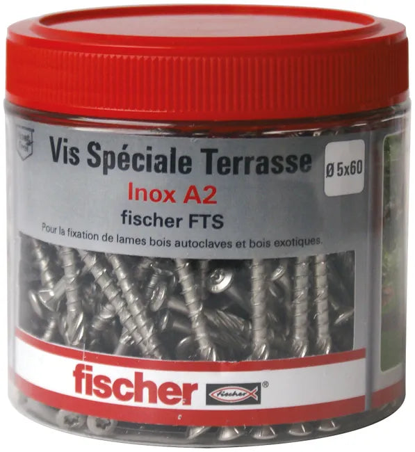200 vis acier inoxydable tête fraisée torx FISCHER, Ø5 x L.60 mm