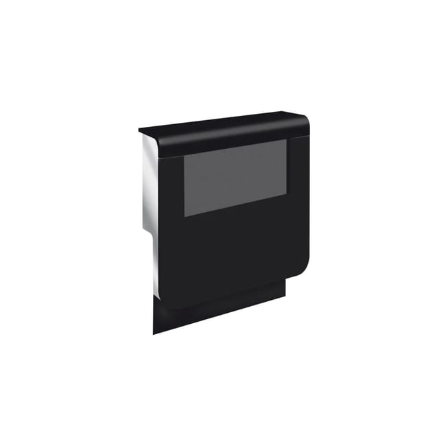 Adaptateur noir pour plinthe, H. 19 x P.16.5 cm