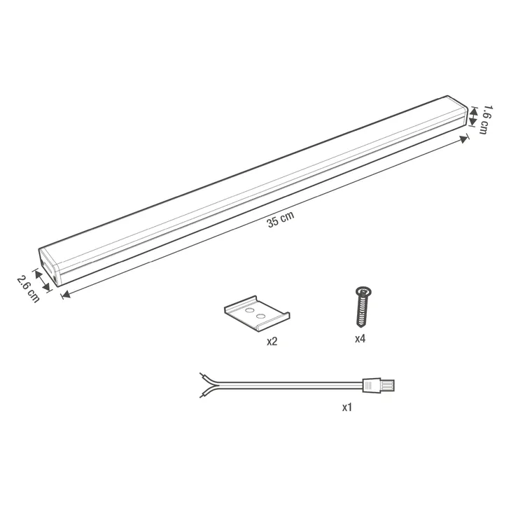 Réglette Tabor 12V module led, 500 lumens blanc neutre INSPIRE