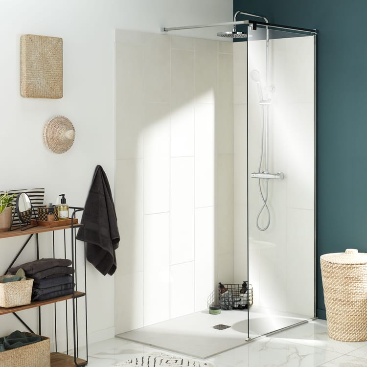 Carrelage mural effet béton blanc mat l.25 x L.76 cm Atelier FOR ME MARAZZI GROU