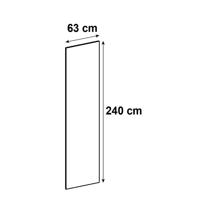 Joue Malmo blanc mat H.240 x l.63 cm