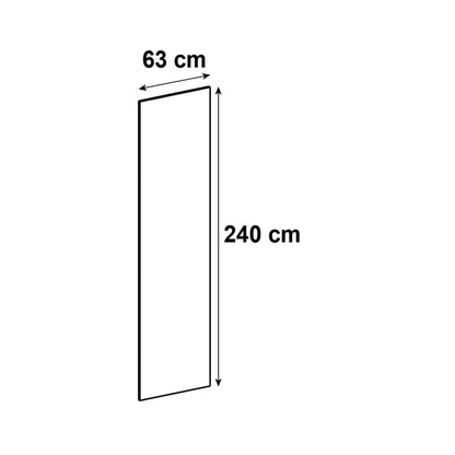 Joue Malmo blanc mat H.240 x l.63 cm