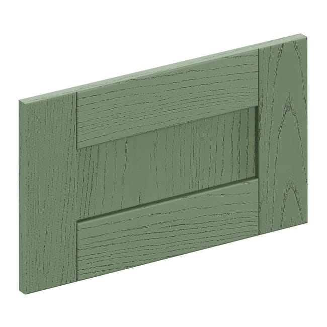 Façade de tiroir de cuisine Chicago vert mat H.25.3 x l.59.7 cm
