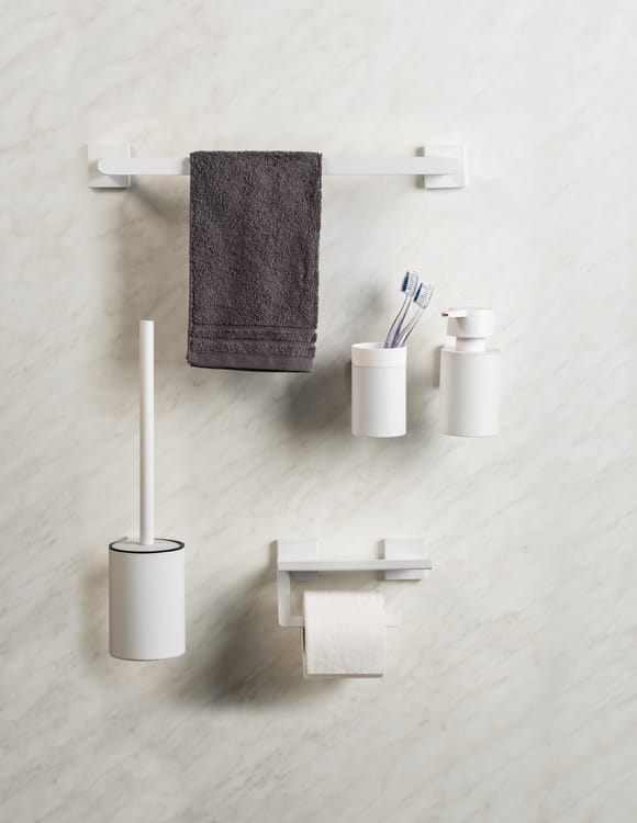Dérouleur papier WC Ovaro à coller blanc