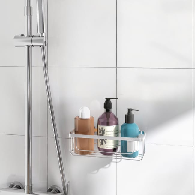 Etagère de douche chromé à visser / à monter mur SENSEA