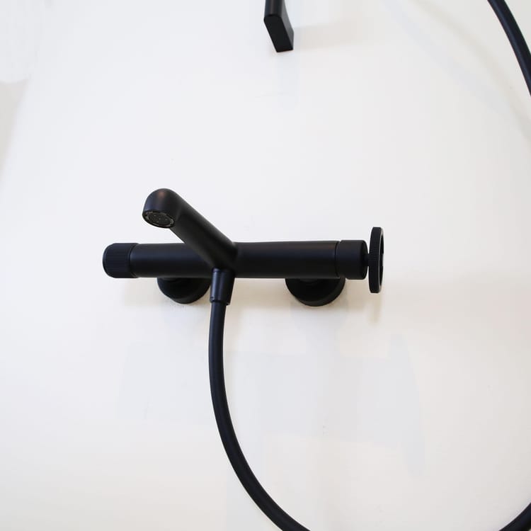 Mitigeur mécanique de baignoire ESSEBAGNO Indus noir mat
