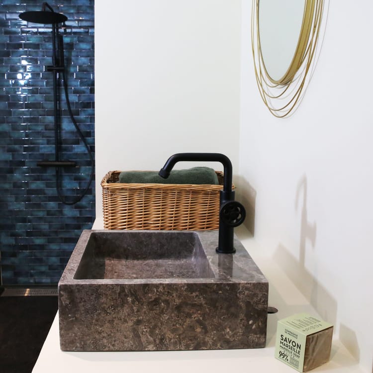 Mitigeur lavabo ESSEBAGNO Indus L noir mat