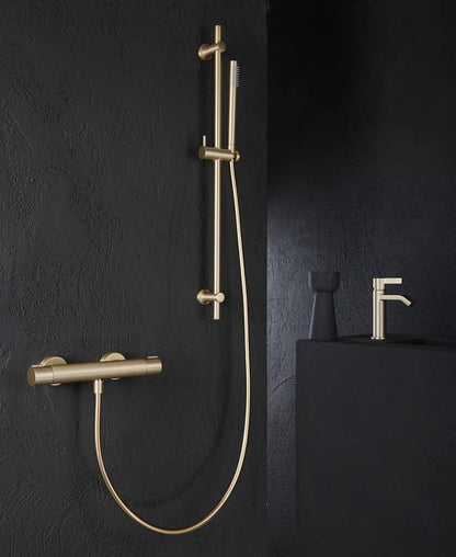 Mitigeur thermostatique douche brossé, ARMANDO VICARIO Mooi. laiton