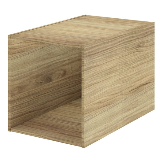 Cube de rangement l.30 x H.32 x P.48 cm effet chêne miel Neo line