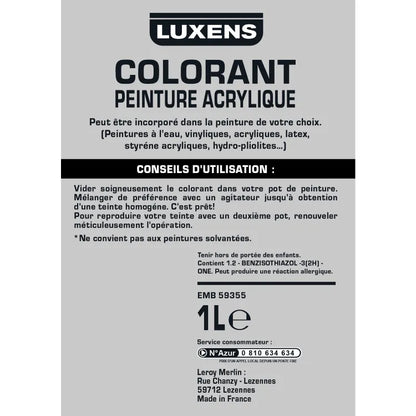 Colorant spécial peinture acrylique LUXENS 1L vert pistache