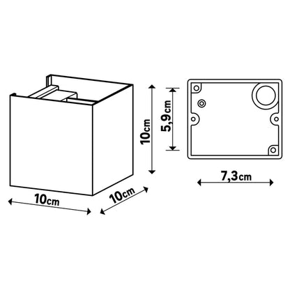 Applique extérieure jeux de lumière, 3 x GU10, Roxbury sable INSPIRE
