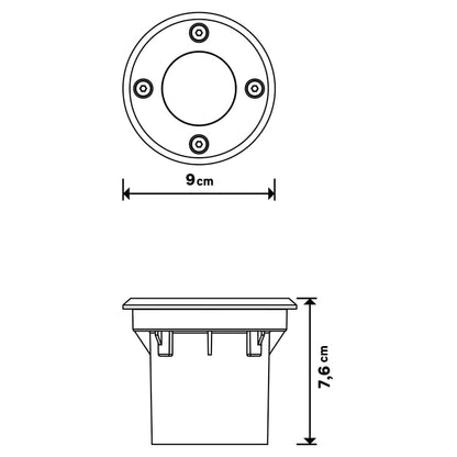 Spot à encastrer LED, Diam. 9 cm 400 lumens blanc neutre INSPIRE rond TAVANI
