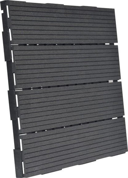 Lot de 4 dalles clipsables composite Snap&go, gris, L.30 x l.30 cm x Ep.23 m