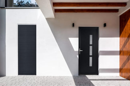 Porte fenêtre/volet roul.alu Essentiel H.215xl.100cm 1vt tirant D gris anthracit