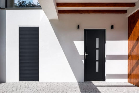 Porte fenêtre/volet roul.alu Essentiel H.215xl.100cm 1vt tirant D gris anthracit