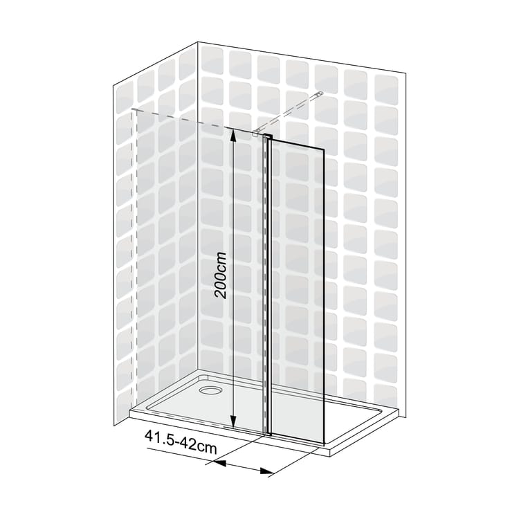 Déflecteur transparent doré 40cm Remix