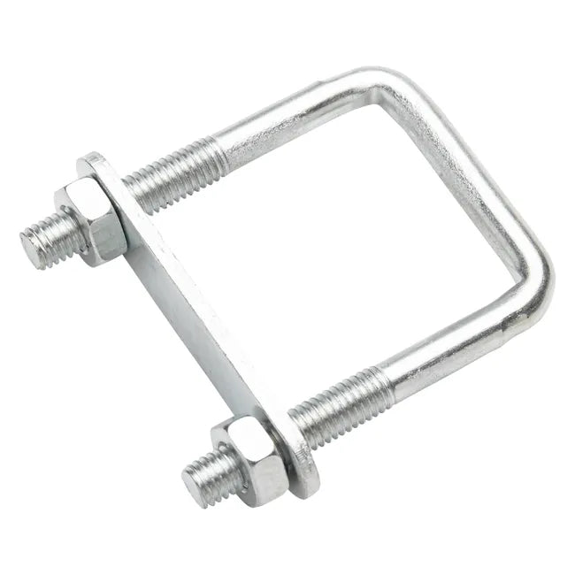 Bride carrée acier STANDERS, L.43 x H.70 x Ø8 mm