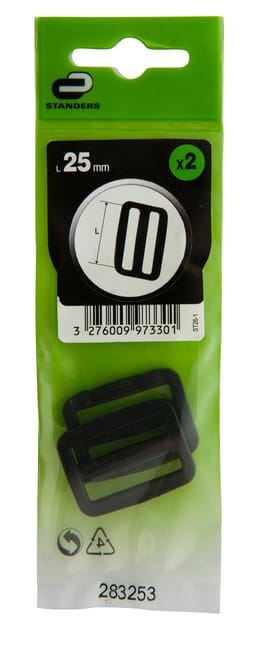 Lot de 2 boucles de réglage polyamide STANDERS L.32 x l.25 mm