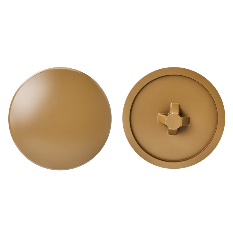 Lot de 40 caches-vis polypropylène rond marron STANDERS Ø4.5 mm