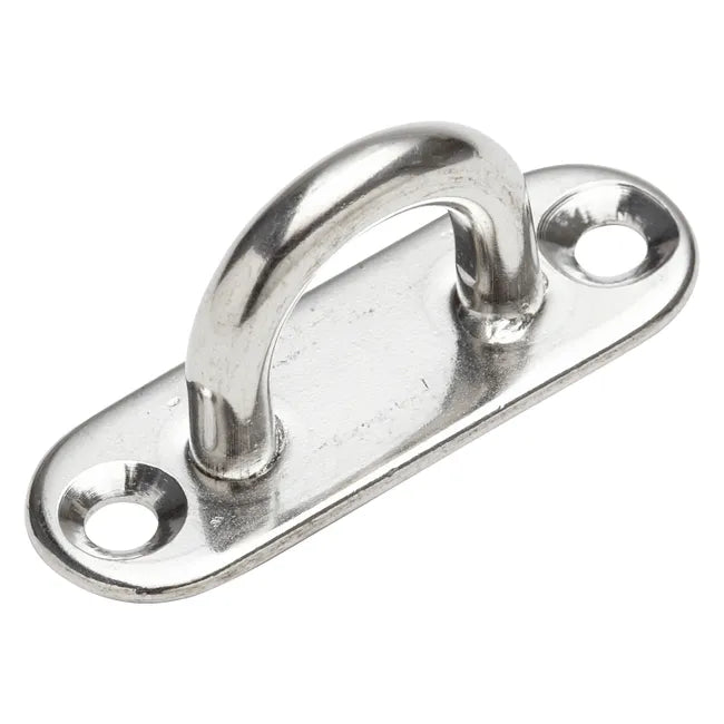 Lot de 2 platines à oeil inox, STANDERS, Diam.4.5 x l.10 mm