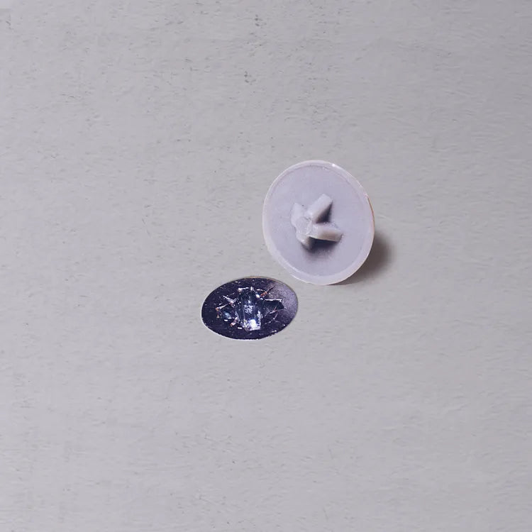 Lot de 30 caches-vis polypropylène rond gris STANDERS Ø6 mm