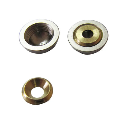 Glass clip Cache vis acier nickelé argent, H.1.5 x P.0 cm