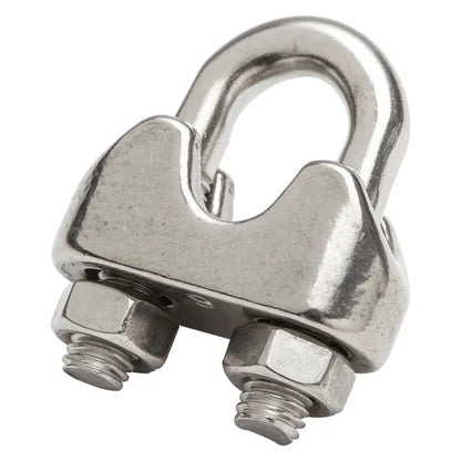 Lot de 2 serre-câbles inox, STANDERS, Diam.6 x l.11.4 mm