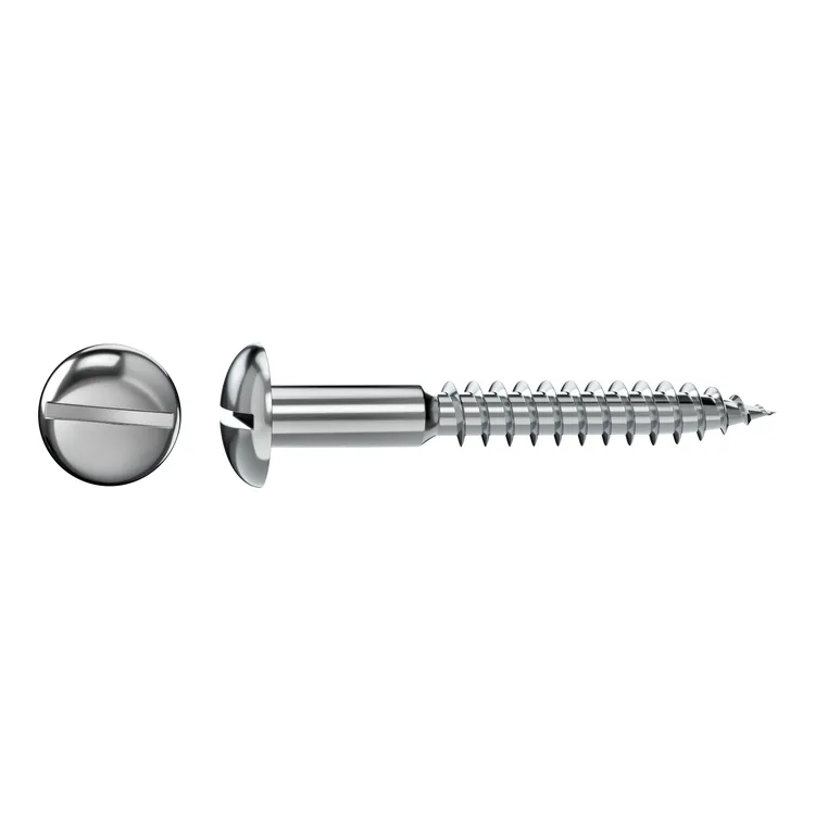 8 vis acier tête ronde plat STANDERS, Ø6 x L.50 mm