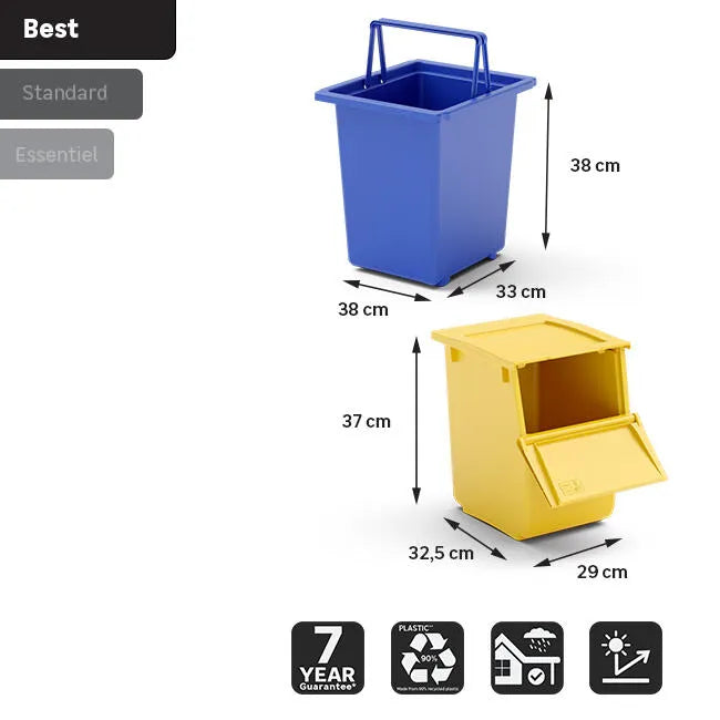 Set de poubelles SPACEO polypropylène
