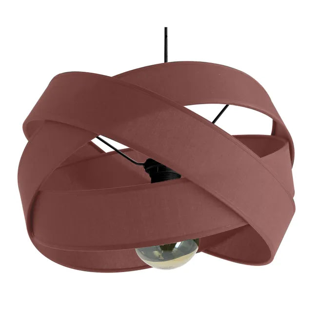 Suspension Bijou polyester, rose, Diam.38 cm, E27