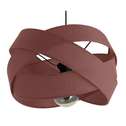 Suspension Bijou polyester, rose, Diam.38 cm, E27