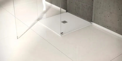Receveur de douche pierre reconstituée blanc L.90 x l.90 Kioto