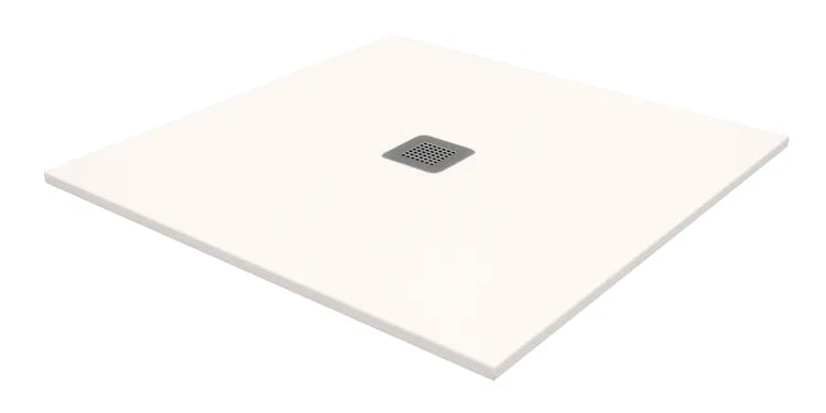 Receveur de douche pierre reconstituée blanc L.90 x l.90 Kioto
