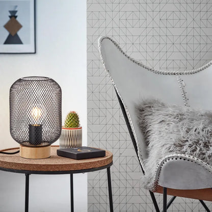 Lampe Giada, acier, noir, H.26.5 cm, E27